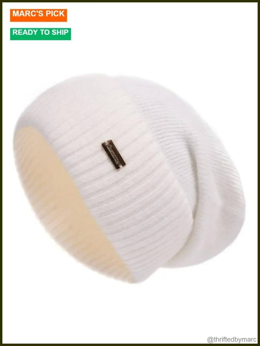 Slouchy Beanie Winter Knit Hat Cuffed Warm Lightweight Soft Beanie Cap